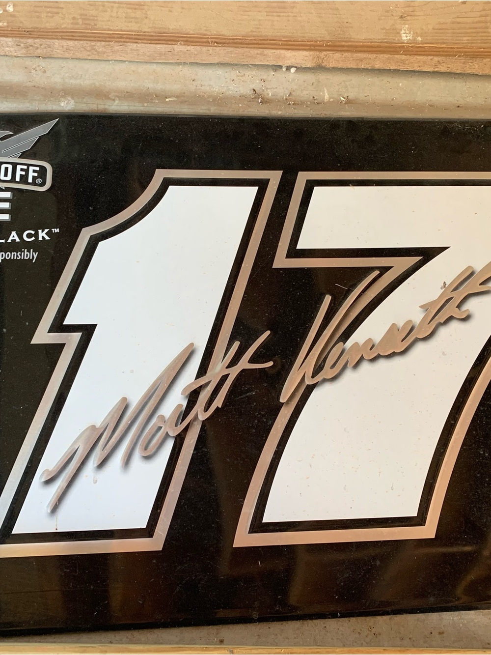 Matt Kenseth Number 17 Black and White Wall Plaque